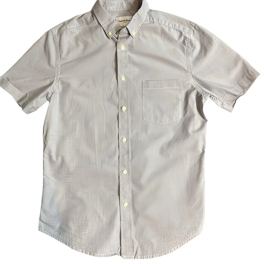 Boys Button Down Shirt Bundle 3 Pc Old Navy Goodfellow Short Sleeve Sz 14 16 M
